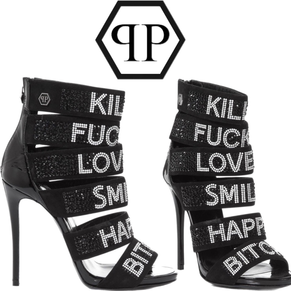 Philipp Plein ‘High Heel Zebra’ Crystal Strap Sandals • Rare 2016 Collection - Picture 4 of 12